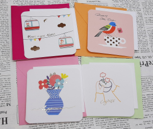 Открытки  в конвертиках 41456  (4 шт), ЦЕНА ЗА 1 ШТ