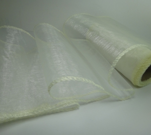 Органза (12 см , длина 10 ярд )Цвет шампань.