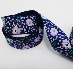 Лента атласная с рисунком , (2,5 см ,25 ярд )