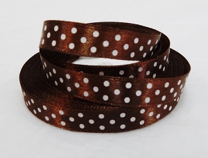 Лента атласная в горошек , (1 см ,25 ярд ) №31