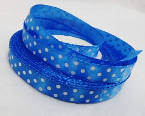 Лента атласная в горошек , (1 см ,25 ярд ) № 121