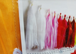 Гирлянда-кисточки из тишью (длина 200 см ) цвет оранж