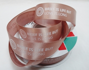 Лента атласная с  рисунком , (2,8 см , 10 ярд )