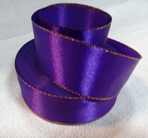 Лента атласная с люрексом 25 мм  ( 23метр )