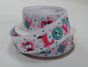 Лента репсовая (высота 2,7 см,в рулоне 23 метра) .