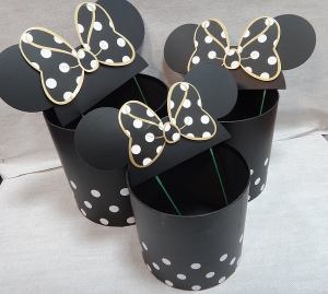 Коробка для цветов и подарков 7857( комплект 3 шт) бант