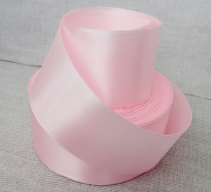 Лента атласная 40 мм(цв бледно-розовый / 23 метра)